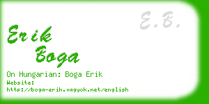 erik boga business card